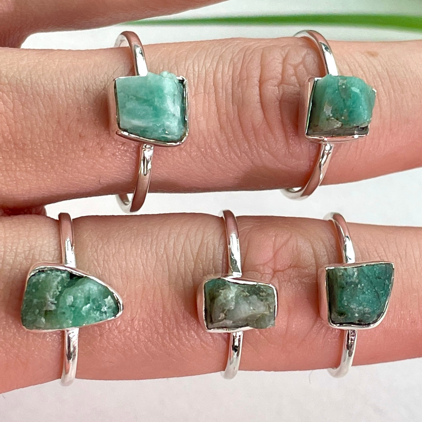 Emerald - Rough - St.Silver Ring Emerald - Rough - St.Silver Ring